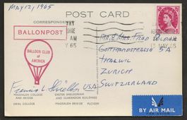 Ballon  1965 Grossbritannien Luftpost