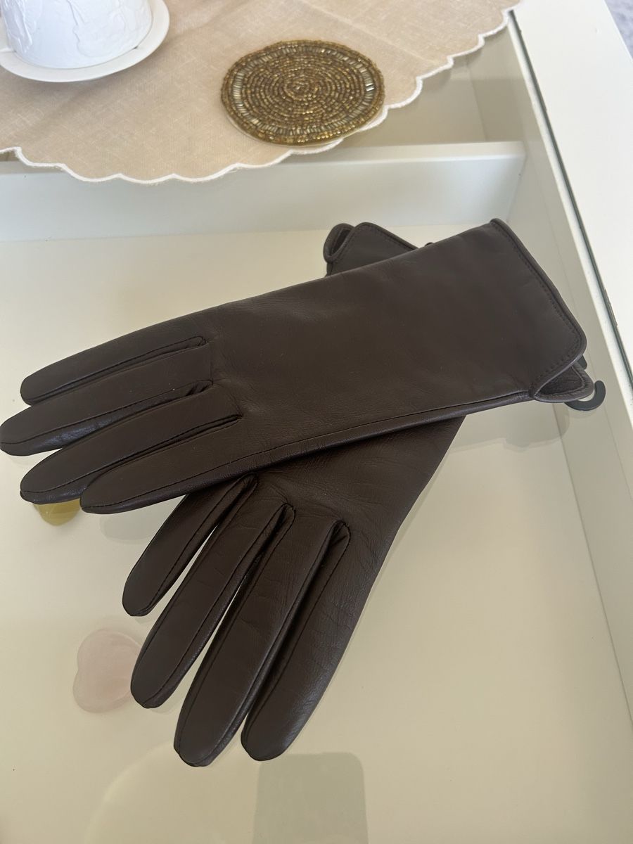 H&M Guanti & manicotti: H&M Lederhandschuhe, braun – Nuovo e nell'imballaggio originale da St. Gallen venduto da avl_k5my