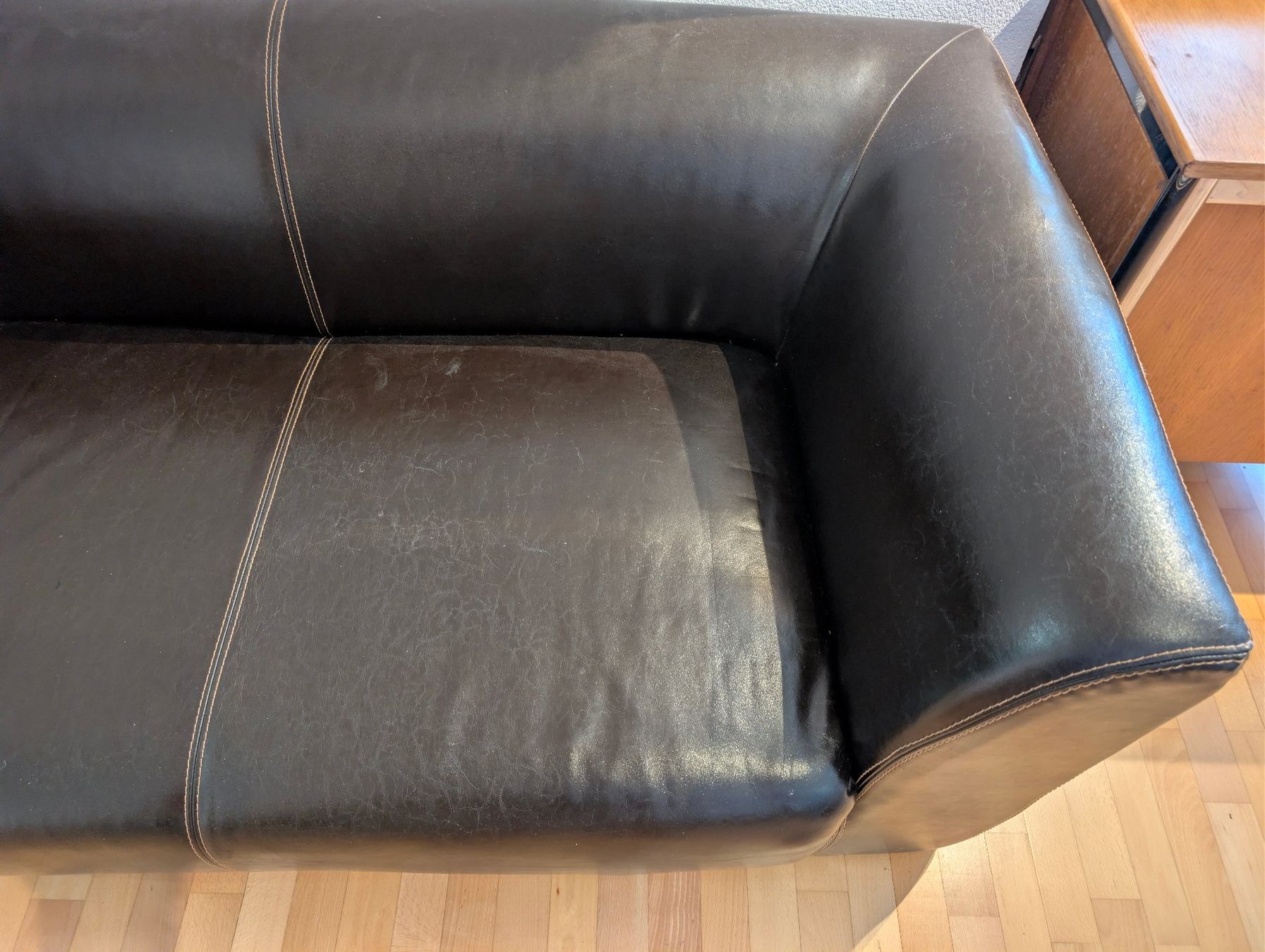 Sofas: Ledersofa braun 2-Sitzer selten gebraucht – D'occasion à Schaffhausen par pet_b2rt 2