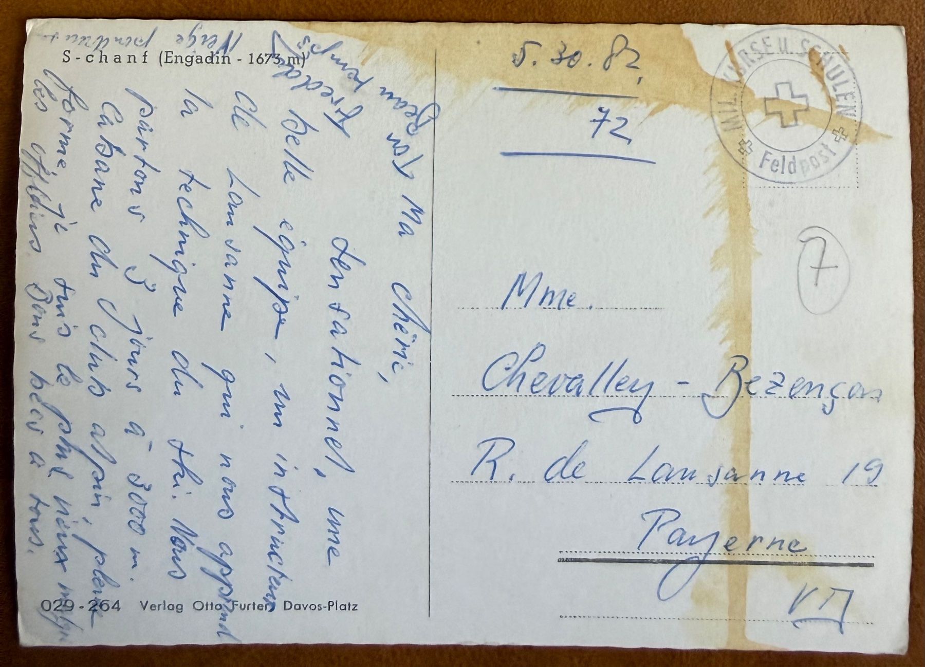 Cartoline postali: S-chanf - Winter 1950 – Usato da Lutry venduto da Ediego 1