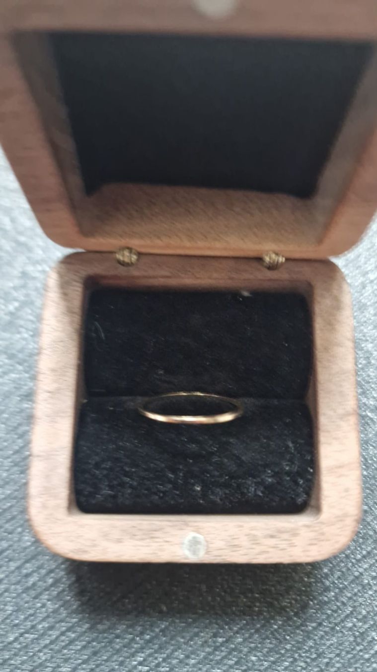 Ringe: Ring chromstahl, goldfarbend Grösse 53 – Neu (gemäss Beschreibung) aus St.Gallen von Dombidor