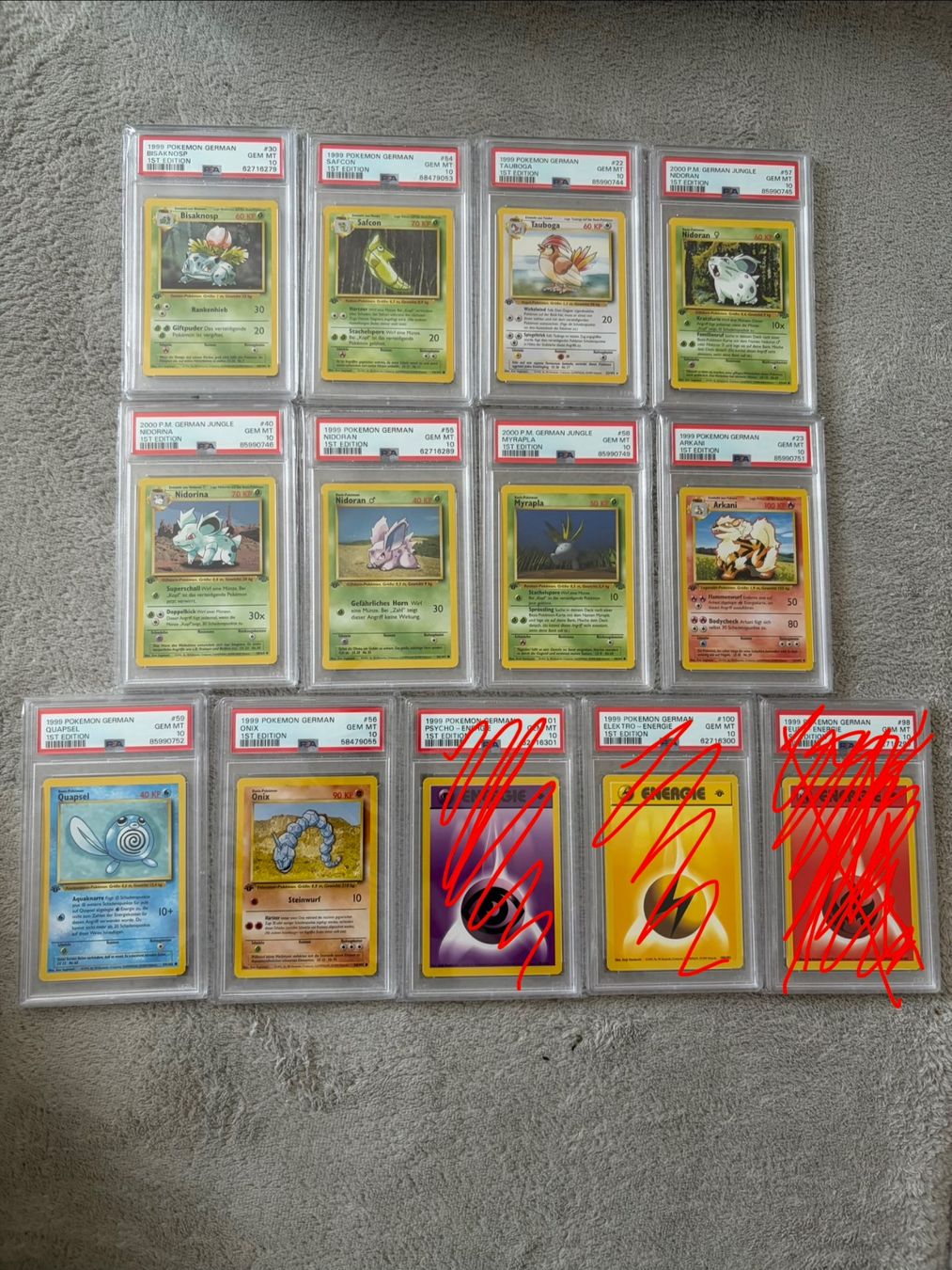 Pokémon Cartes à collectionner: Pokemon 1. Edition Deutsch PSA 10 Sammlung – D'occasion à Kesswil par tim_t2rm
