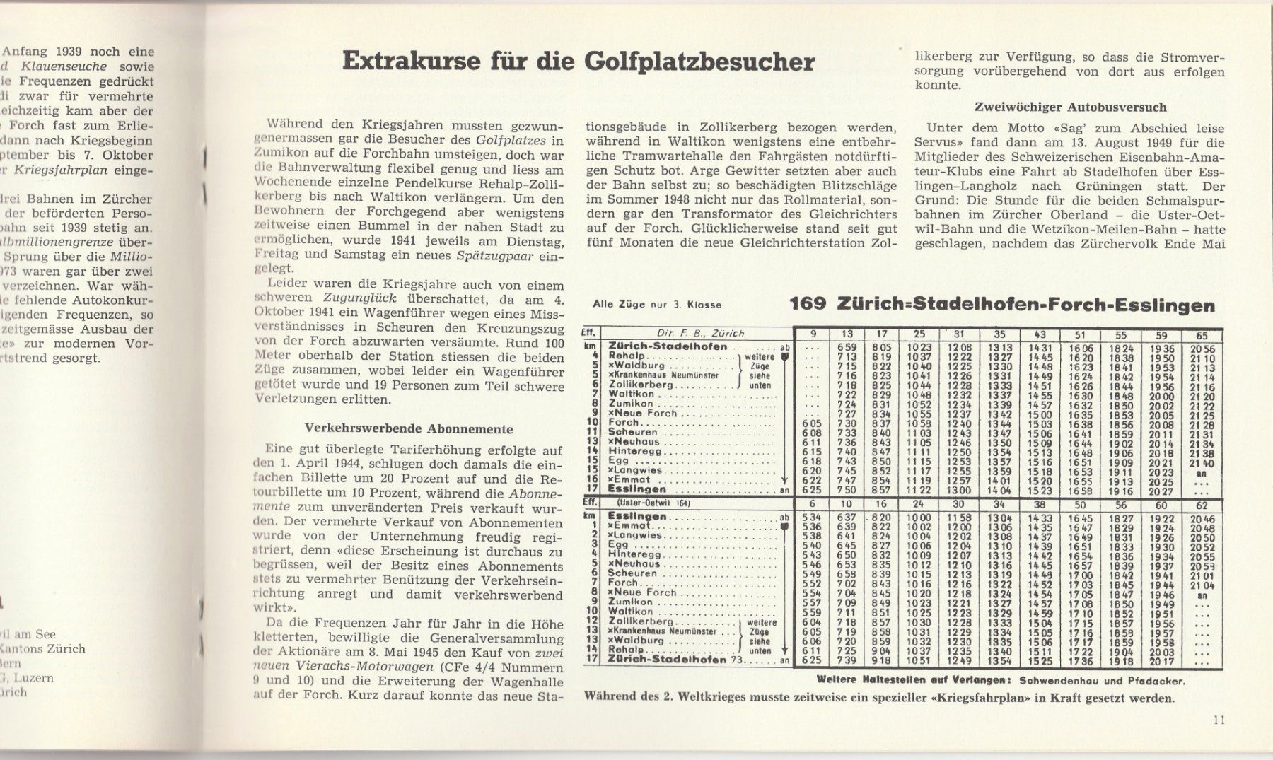 Zeitschriften & Magazine: Aus den Annalen der Forchbahn (Zürich-Stadelhofen-Esslingen) – Neu (gemäss Beschreibung) aus Fällanden von Blausegelfliege 1