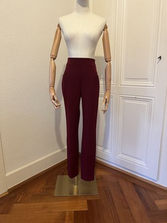 Zara Woman Studio Pants, Burgundy, Size M - Stylish!