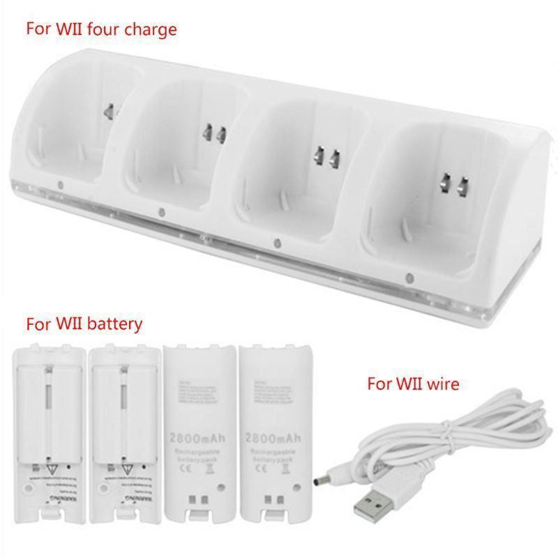 Caricabatterie: Controller Ladestation + 4 Akku für Wii – Nuovo (secondo la descrizione) da Thun venduto da Top32