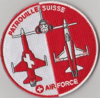 Patrouille Suisse Air Force Patch unten oben front Stoff.