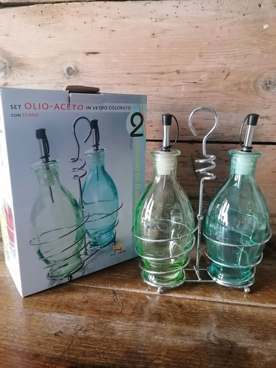 Schillerbach Öl Und Essig Set 2x 220ml - Kristallglas Karaffen 22,1cm