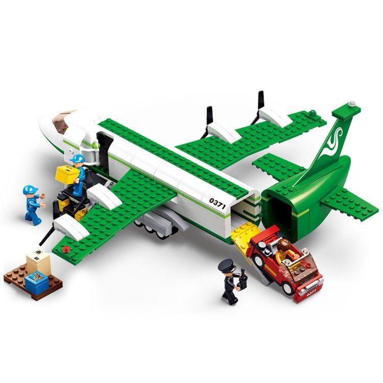 Kit di costruzioni: Frachter Flugzeug Bausteinset mit Minifiguren – Nuovo e nell'imballaggio originale da Oensingen venduto da CSCollectors 1