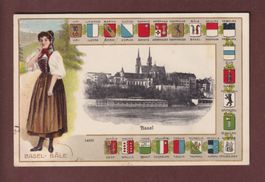 BASEL - Frau mit Tracht - Kantone - 1909 Präge