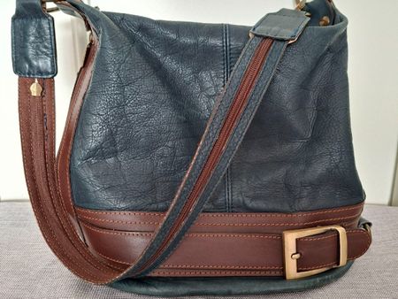 Sac épaule cuir italien vintage