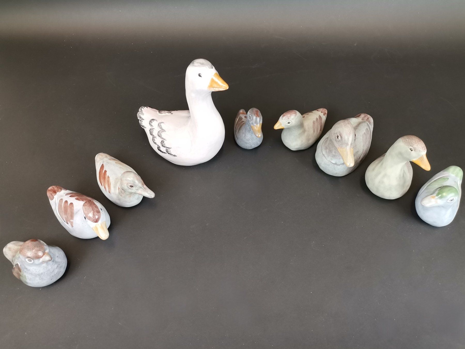 Statuette: DEKOFIGUREN 9 Enten aus Keramik – Usato da Schaffhausen venduto da Restwert_SH 1