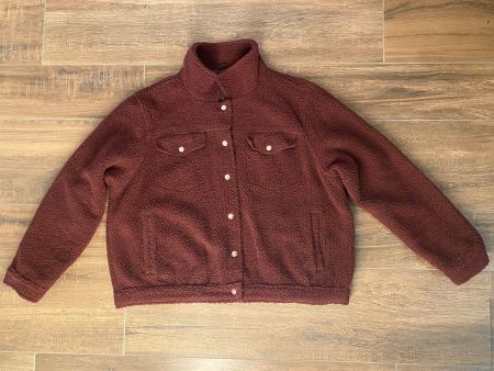 Brave Soul Teddyjacke dunkelrot Gr. 50