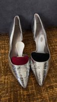Kennel & Schmenger Spitz Pumps Gr. 38 Silber Metallic Leder