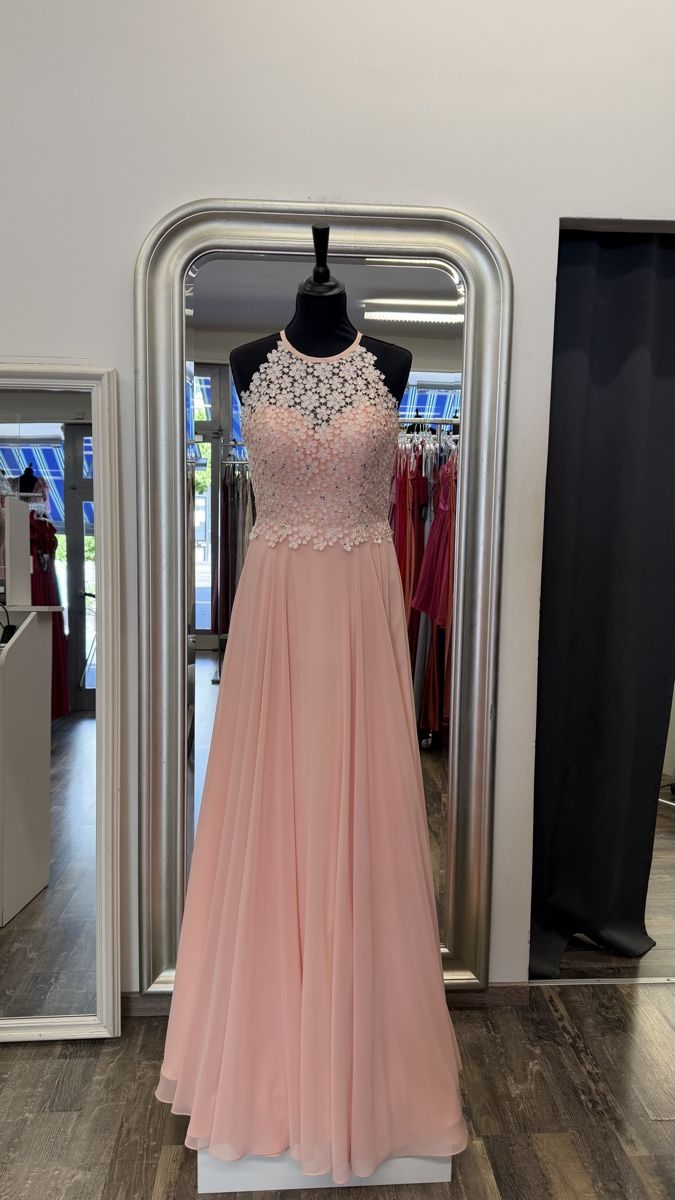 Vestiti: Elegantes helles pfirsichfarbenes Ballkleid Grosse 36 – Nuovo e nell'imballaggio originale da Schlatt ZH venduto da xhesiesi 2