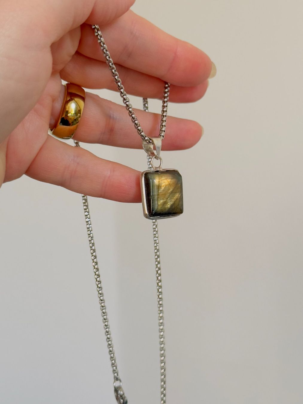 Catenine: Fashionable labradorite necklace – Nuovo e nell'imballaggio originale da Genève venduto da AGBERG 4