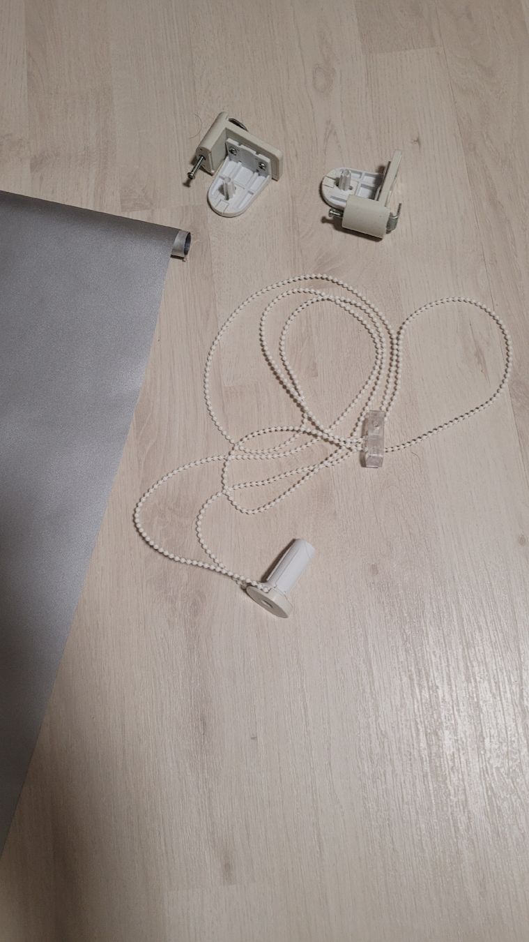 Rollo Silber Verdunkelungsstoff komplett Gr (41x155 cm) (Gebraucht