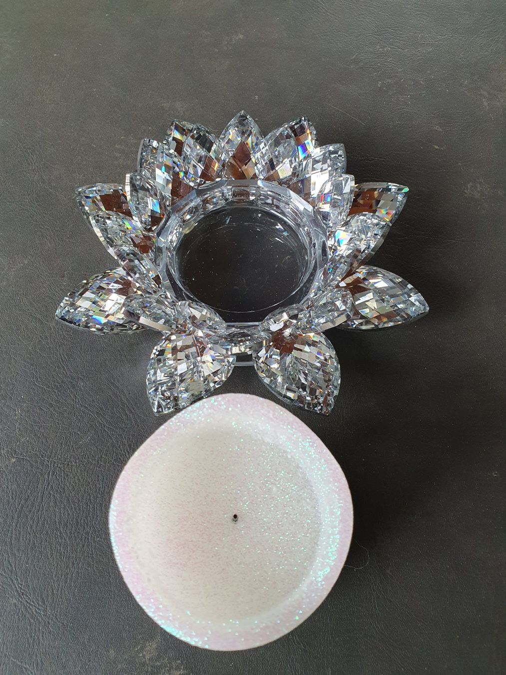 Candele: Prunkvolle Glasblüte mit LED-Kerze – Nuovo e nell'imballaggio originale da Dottikon venduto da Dragan57_77 1
