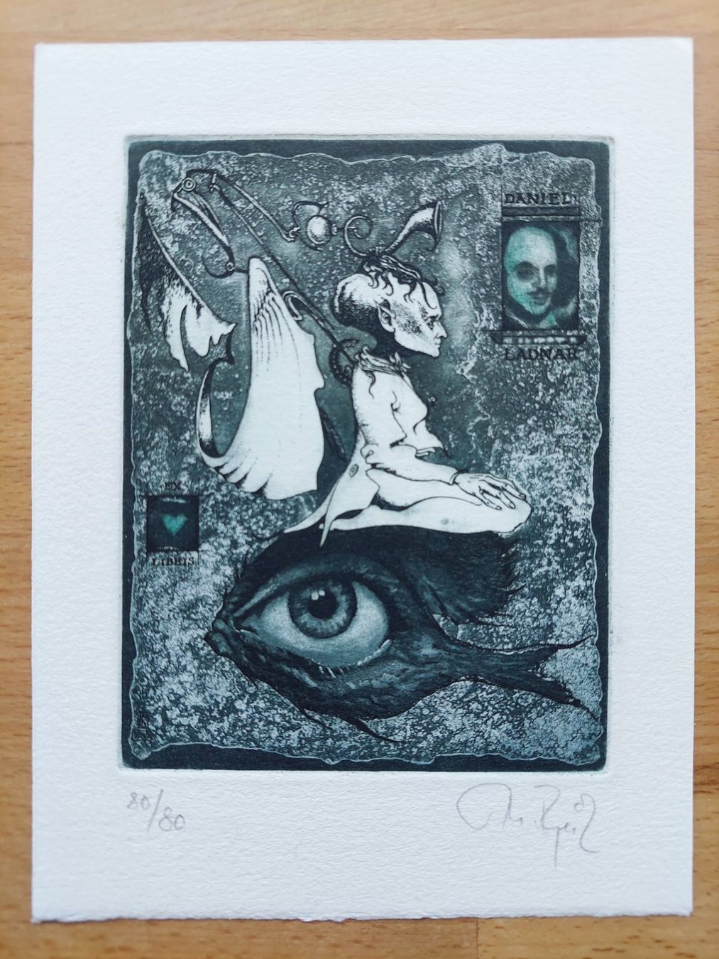 Gemälde: Exlibris Philipp Roger Keller - Original Radierung signiert – Gebraucht aus Obfelden von Exlibris-Art