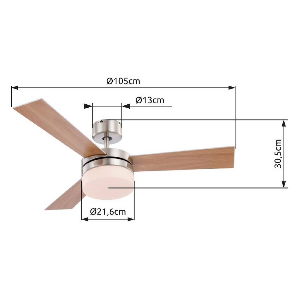 Kronleuchter & Deckenlampen: Deckenleuchte,Ventilator, 105 cm Ø – Neu (gemäss Beschreibung) aus Kreuzlingen von Smart-Light 3