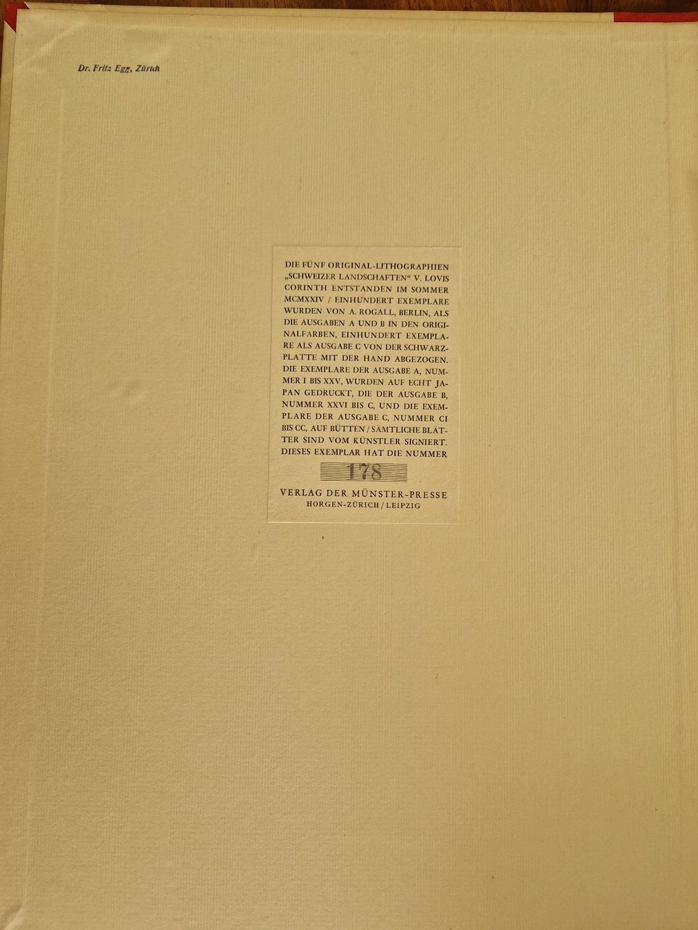 Grafica & Litografie: Lovis Corinth, Schweizer Landschaften 5 Lithografien – Usato da Horgen venduto da lemisk 2