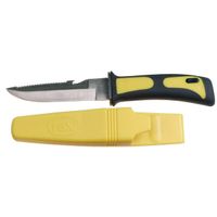 Tauchermesser, Beinholster, gelb-schwarz