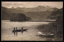 AK Lungern, Lungernsee, Partie bei der Insel