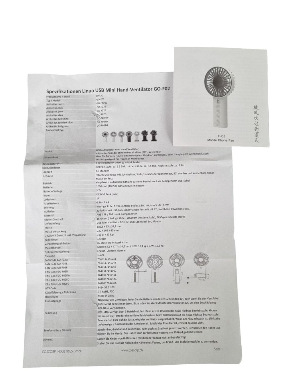 Ventilatoren: FAN Mobile Phone Fan – Neu (gemäss Beschreibung) aus Wangen b. Olten von Restwert_Wangen 3