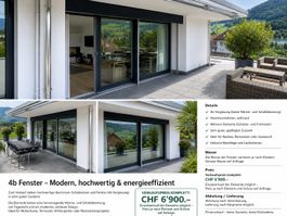 4B Fenster & Schiebetüren – grosse Aluminium-Fensteranlage