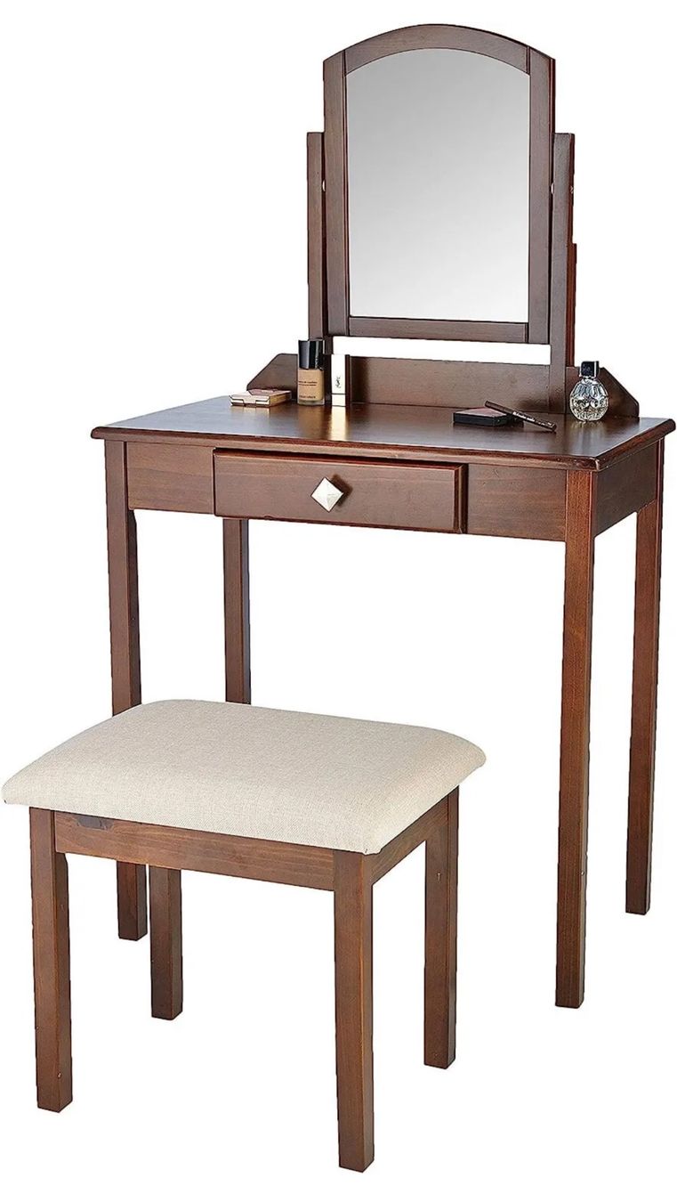 Tavoli da trucco: + Amazonbasics Schminktisch mit spiegel und hocker – Usato da Amriswil venduto da JaJa-Express 1