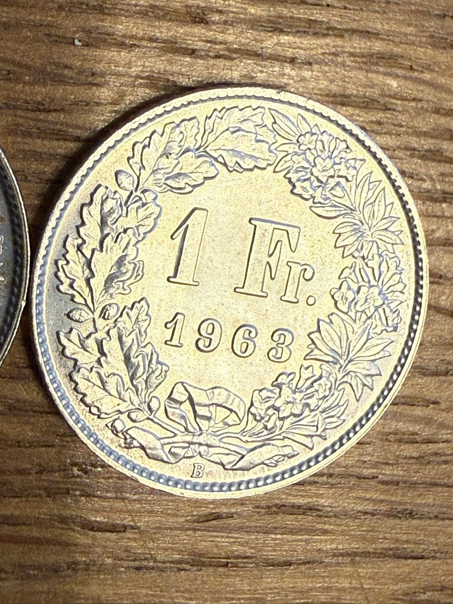 Tutti le monete: 2 x 1 Schweizer Franken Silber 1963 – Nuovo (secondo la descrizione) da Goldach venduto da Messerguru 3