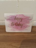 Geburtstagskarte pink/gold