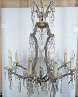 antiker Kronleuchter, Korbform, Maria Theresia Kristall c69
