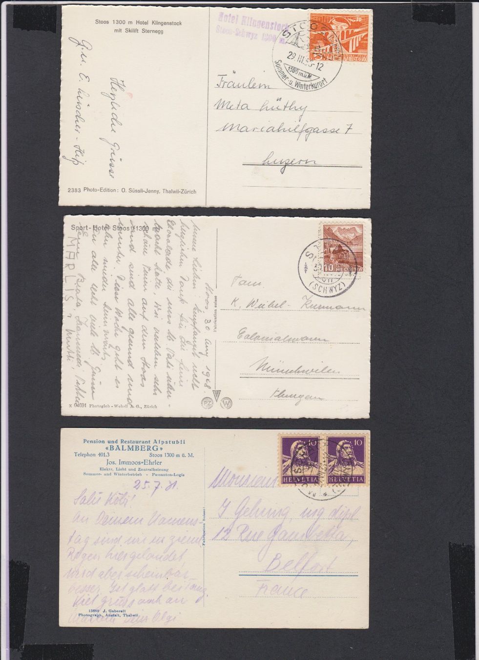 Cartoline postali: Stoos   SZ   :   3 alte Ansichtskarten – Usato da Vitznau venduto da Ropaku 1
