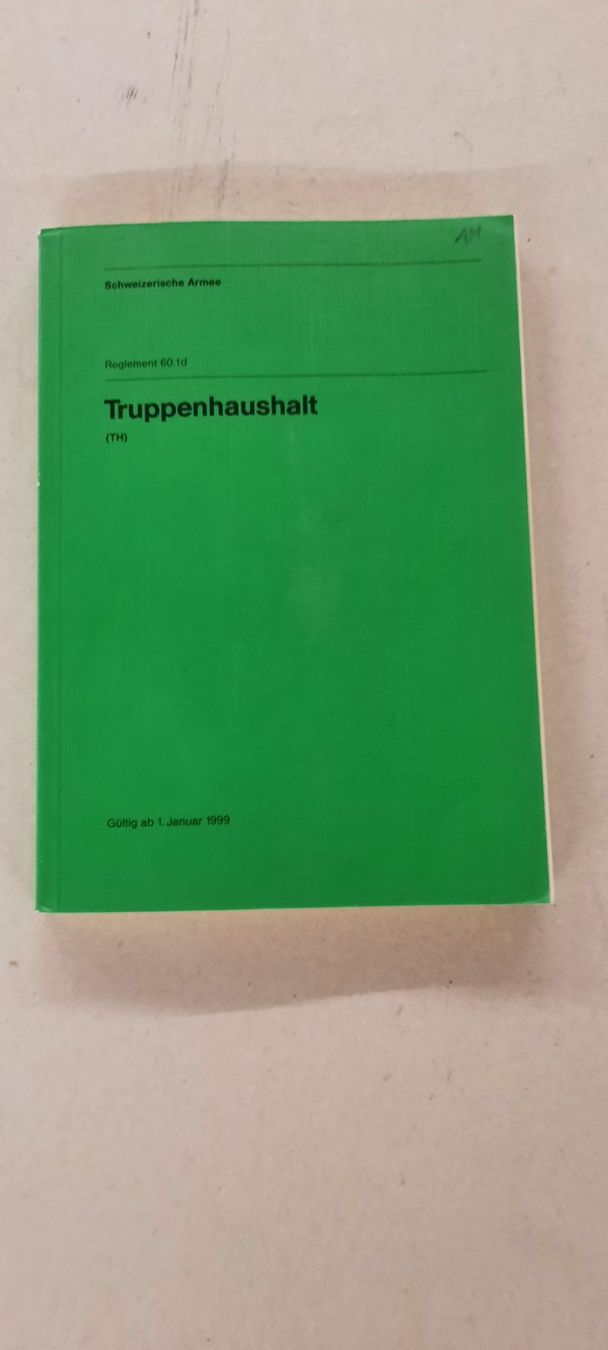 Libri: Truppenhaushalt der CH Armee – Usato da Lauerz venduto da manasi