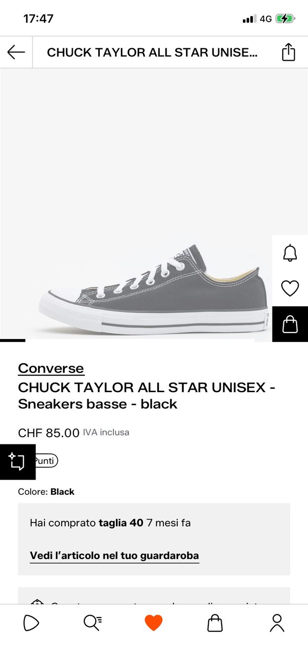 Converse Herrenschuhe: CONVERSE ALL STAR CHUCK TAYLOR SCHUHE GR. 40 – Gebraucht aus chiasso von Wulli 4