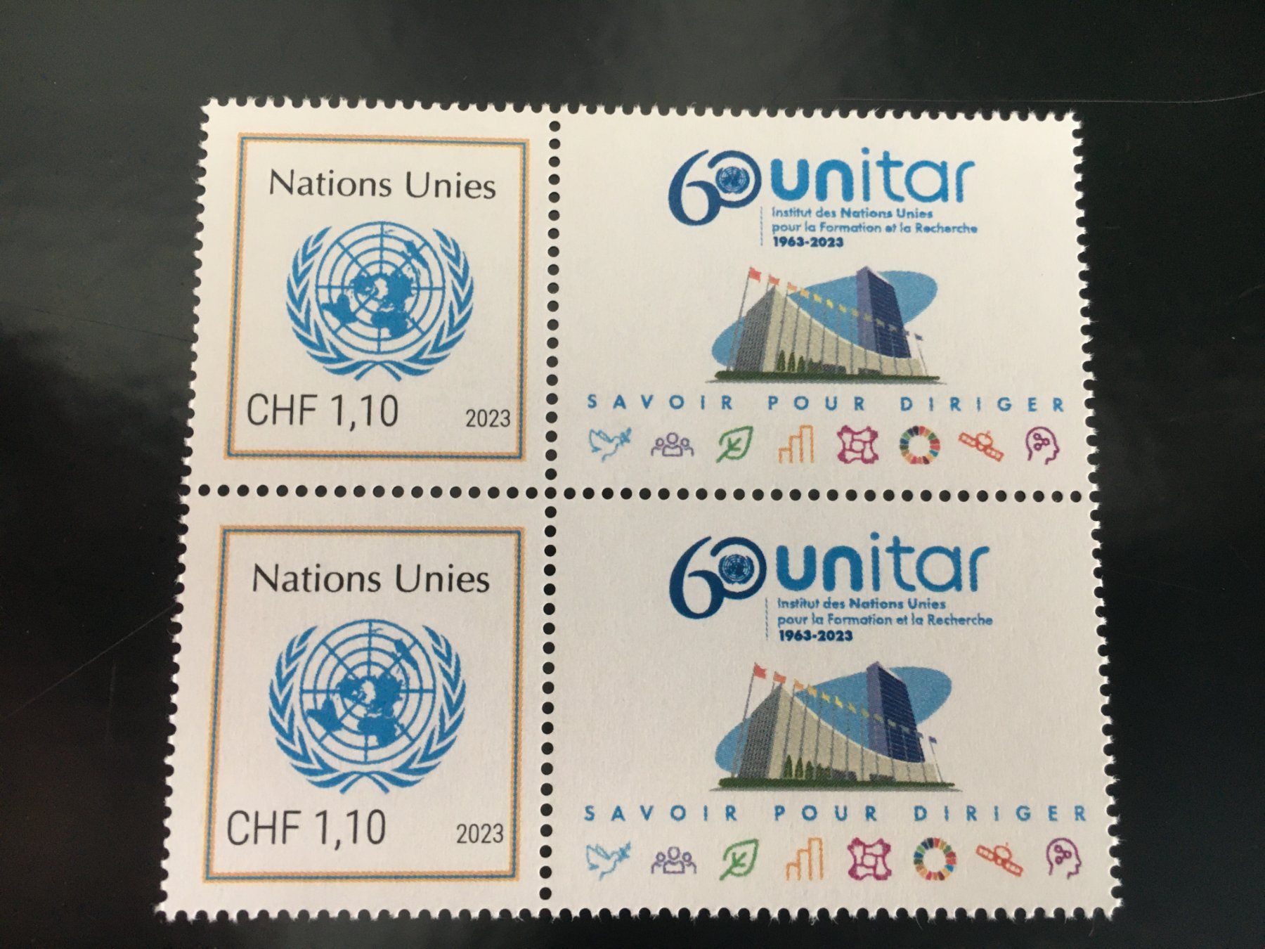 Tutti i francobolli: ONU UNO UN / 2023 GE / 60 Unitar / Postfrisch ** – Nuovo e nell'imballaggio originale da Grand-Lancy venduto da Dany1973