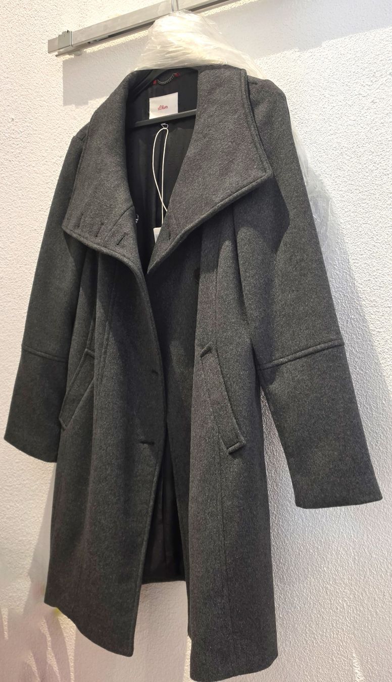 S.Oliver Cappotti: Kurzmantel s.Oliver - Anthrazit, Winter, Damen, Gr. 42 – Nuovo (secondo la descrizione) da Zwingen venduto da sinarp2 1