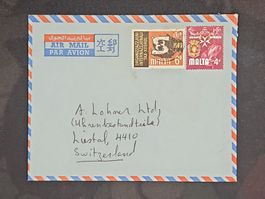 CL25 Enveloppe + Timbre Malte 1969