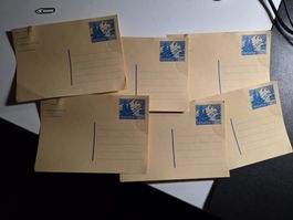 6 Postkarten unbenutzt und frankiert