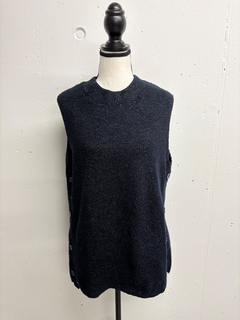 Cecil Maglioni & Felpe: CECIL Pullunder Gr. M blau mit Köpfen gestrickt – Nuovo (secondo la descrizione) da Regensdorf venduto da secondchancefashion 1
