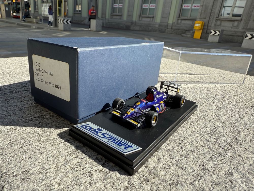 Looksmart LS043 - Lamborghini 291 #34 - N. Larini - US GP 1991 - 1/43 (Occasion, Bel état)