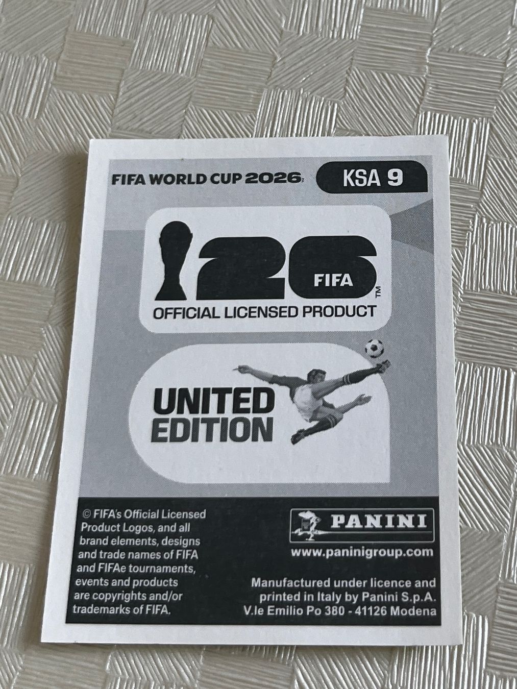 Panini Carte collezionabili: Panini Fifa World Cup 2026 KSA 9 – Usato da Winterthur venduto da Numero1 1