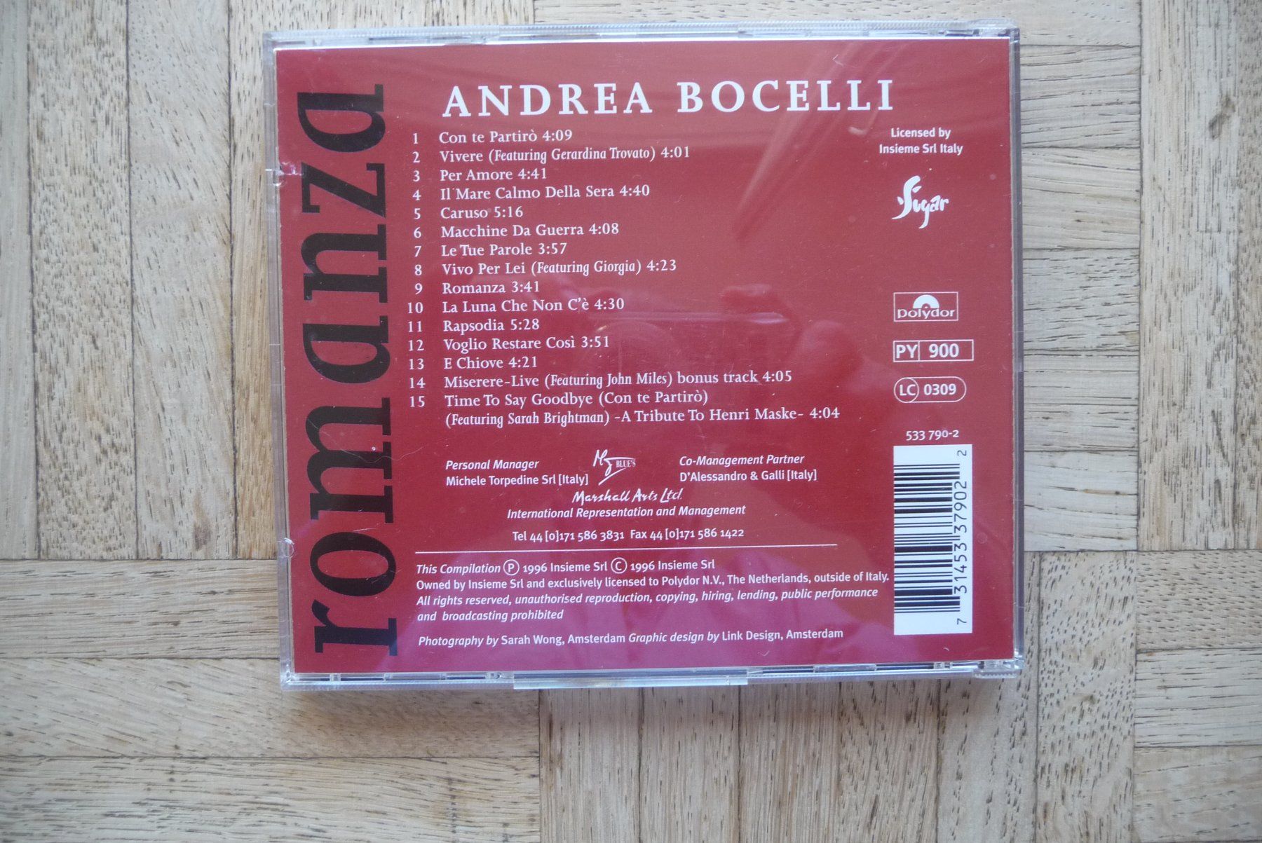 CDs: CD Andrea Bocelli, Romanza – Gebraucht aus Zürich von Edje 1