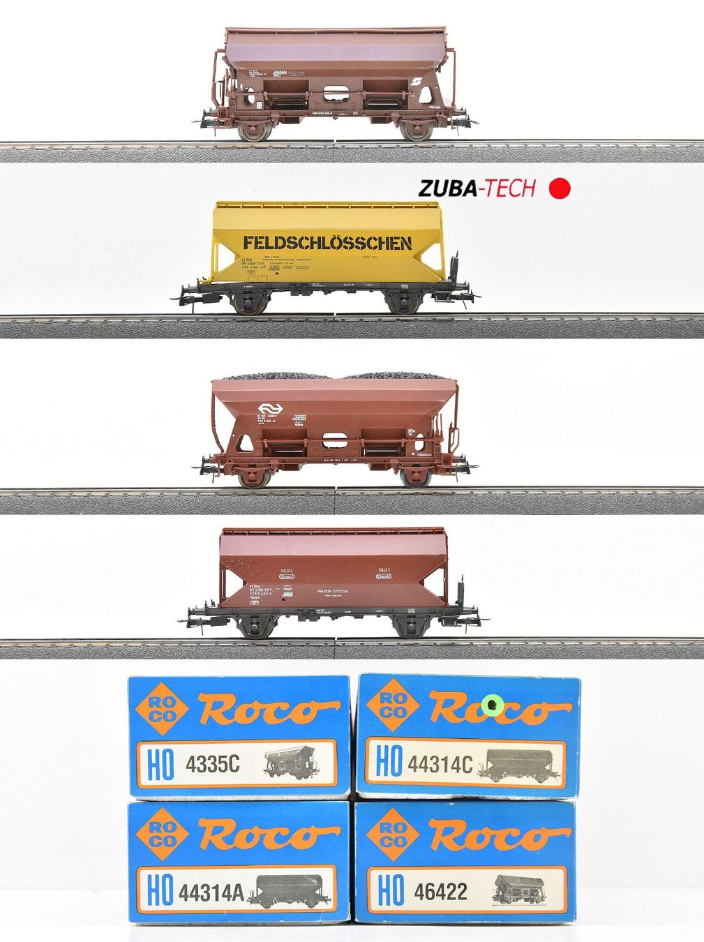 Roco 4x Silowagen der BLS/ÖBB/NS H0 GS mit OVP (Gebraucht) in St ...