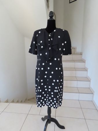 Valentino Miss V polka dot silk shift dress