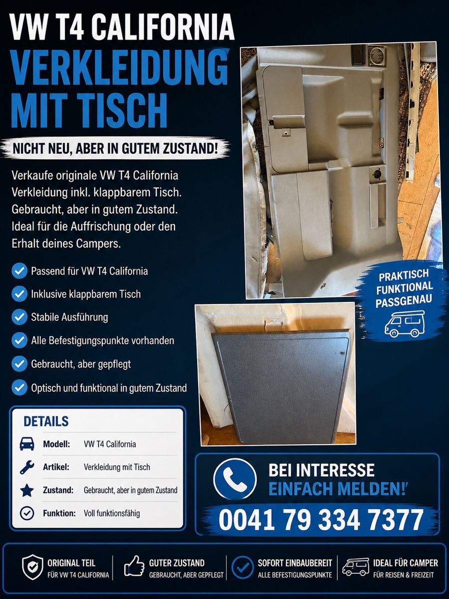 VW Veicoli da campeggio: VW T4 Tisch – Usato da Wiedlisbach venduto da Sgtg