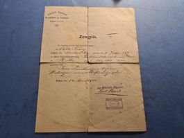 SAURER ADOLPH ARBON ZERTIFIKAT 1872 - 1919 ORIGINAL ANTIQUE