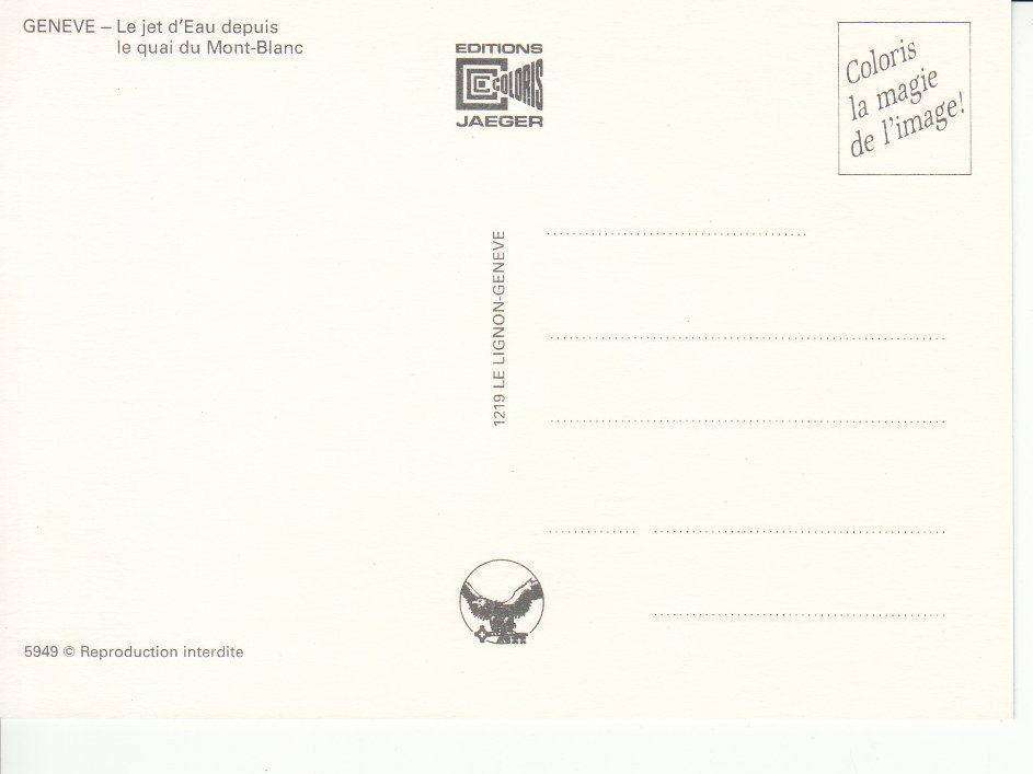 Cartoline postali: Genève le Quai um 1995 – Usato da Bürglen TG venduto da StampGraf 1