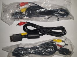 3 Câbles vidéo RCA-AV pour PS1 PS2 PS3