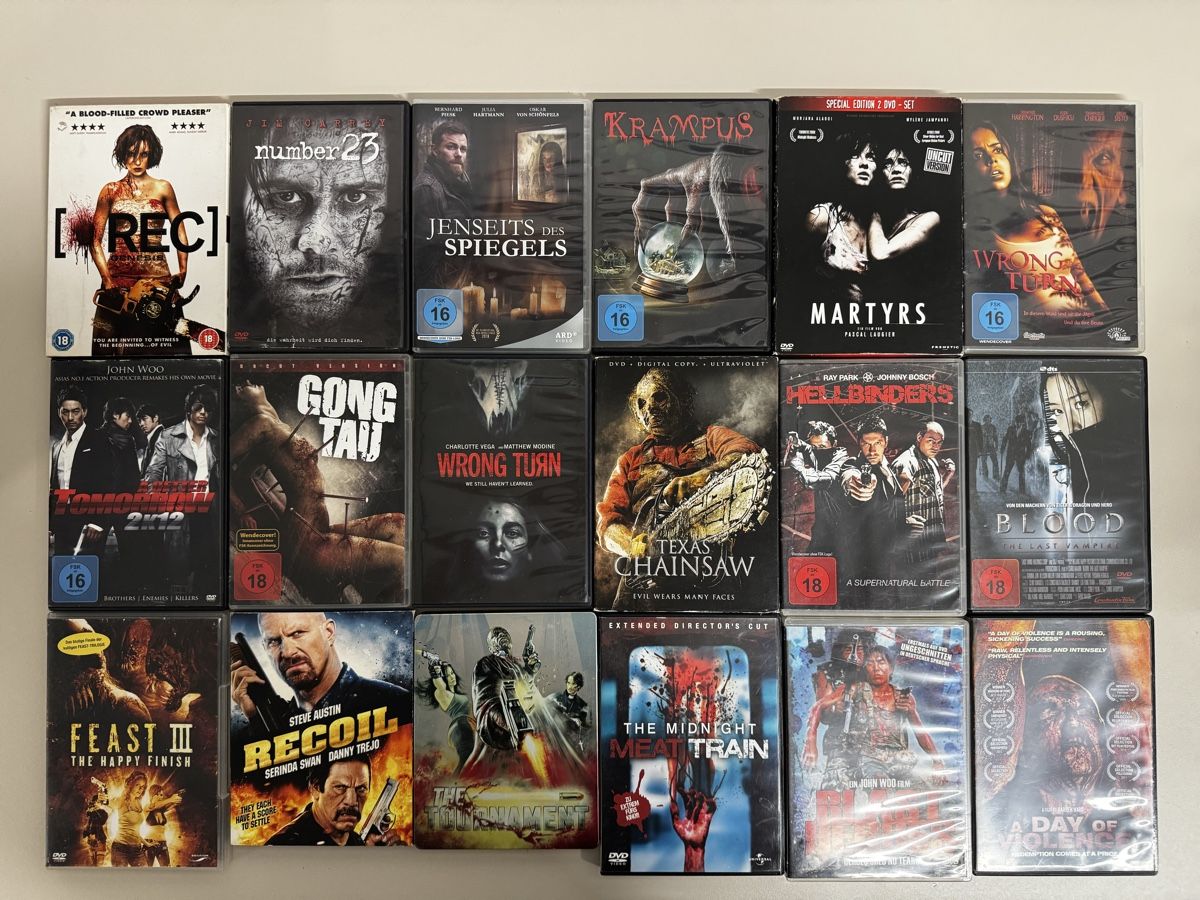 Tutti i DVDs: DVD Sammlung 18 Stück Horror Filmtitel gemischt – Usato da Zürich venduto da Nobs1
